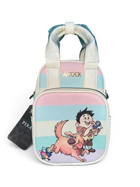 Pixar Shoulder Bag - Pastel Pink & Light Blue Stripe